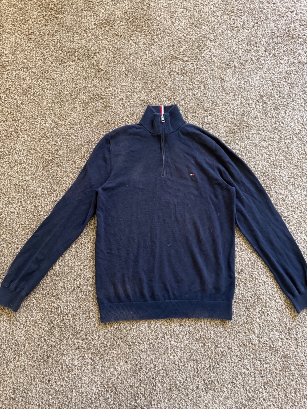 Navy Blue Faded Tommy Hilfiger QuarterZip